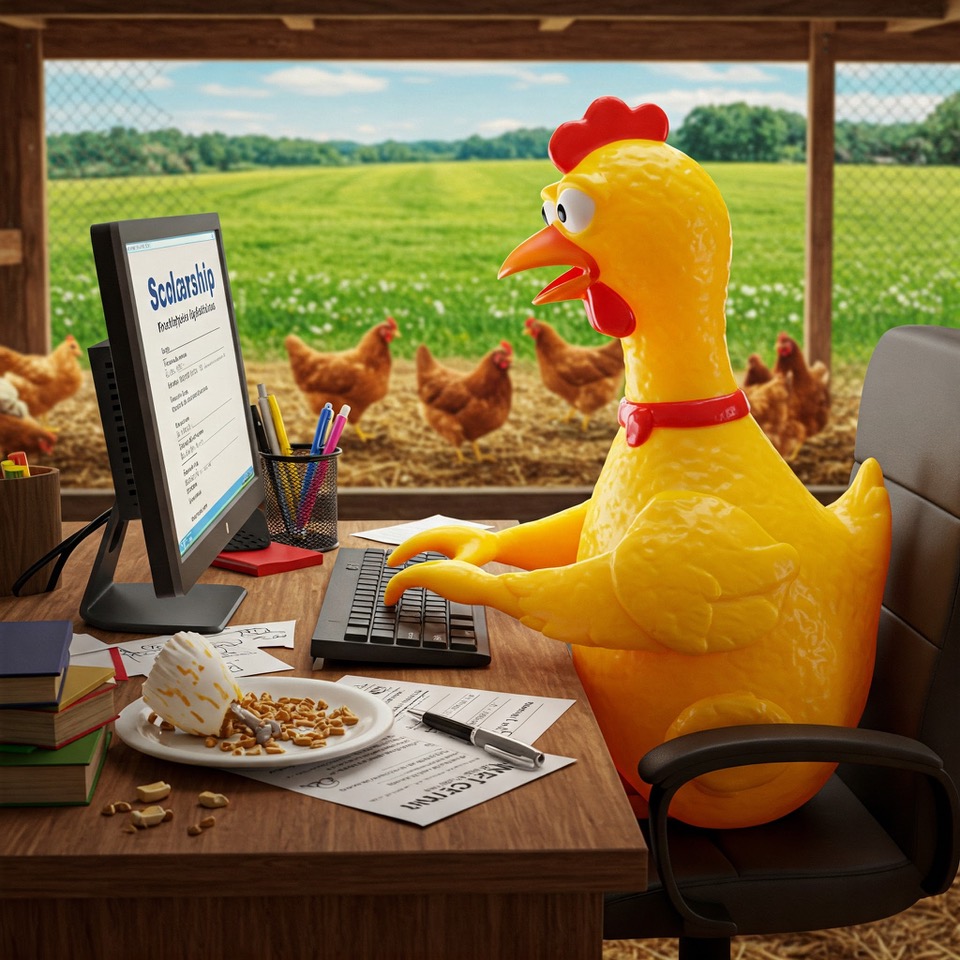 Chicken scholarship image Applying for scholarship